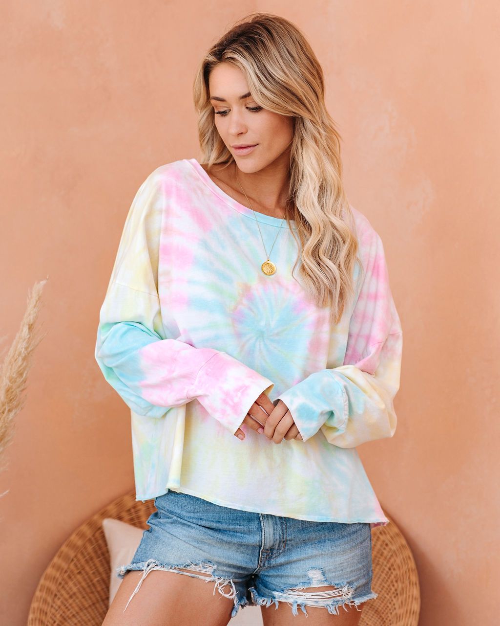 PREORDER - Silly Me Cotton Tie Dye Knit Top