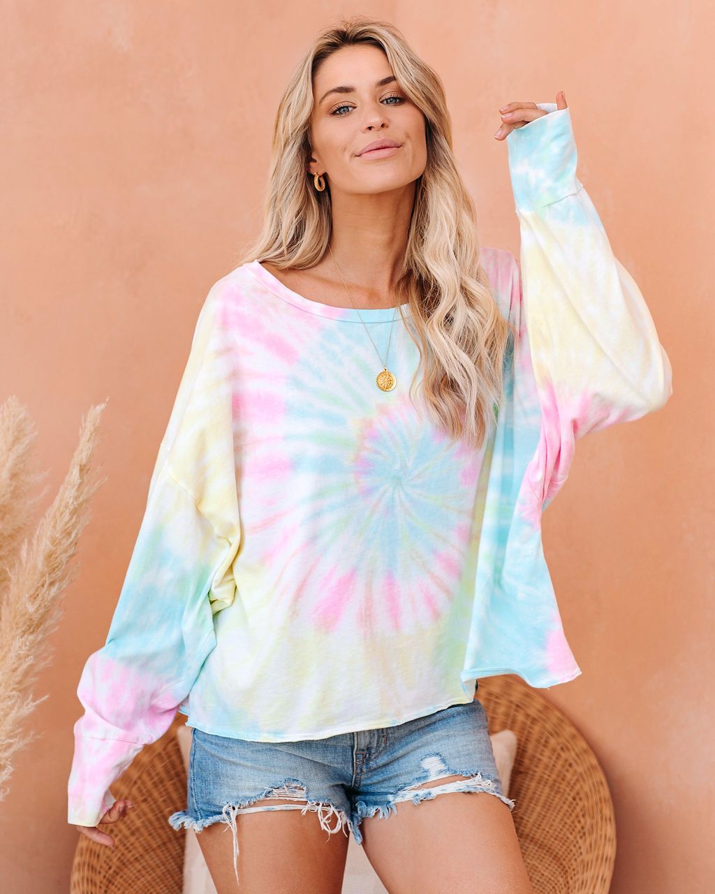 PREORDER - Silly Me Cotton Tie Dye Knit Top